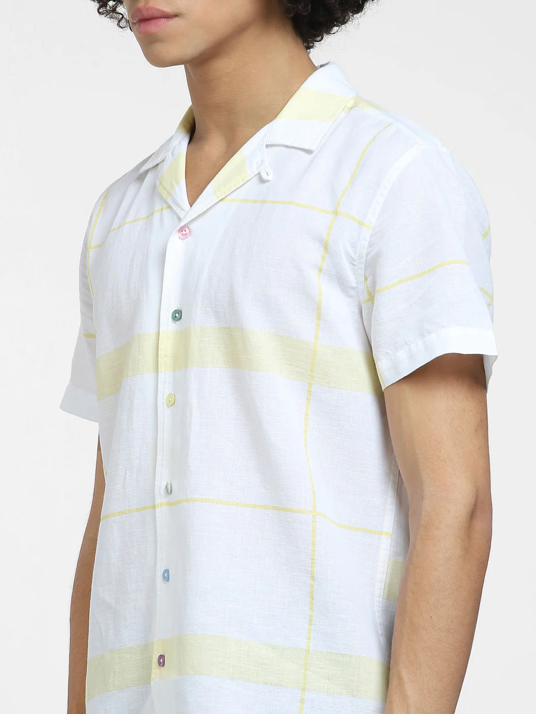 White Check Full Sleeves Shirt - Image 5