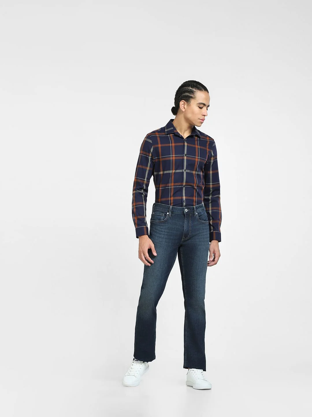 Dark Purple Check Full Sleeves Shirt - Image 6