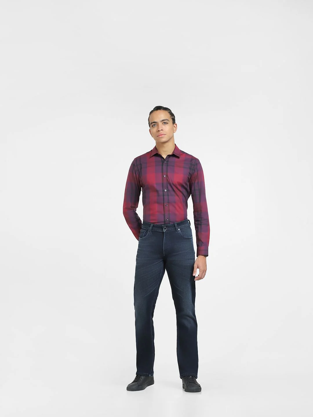 Red Check Print Full Sleeves Shirt - Image 6