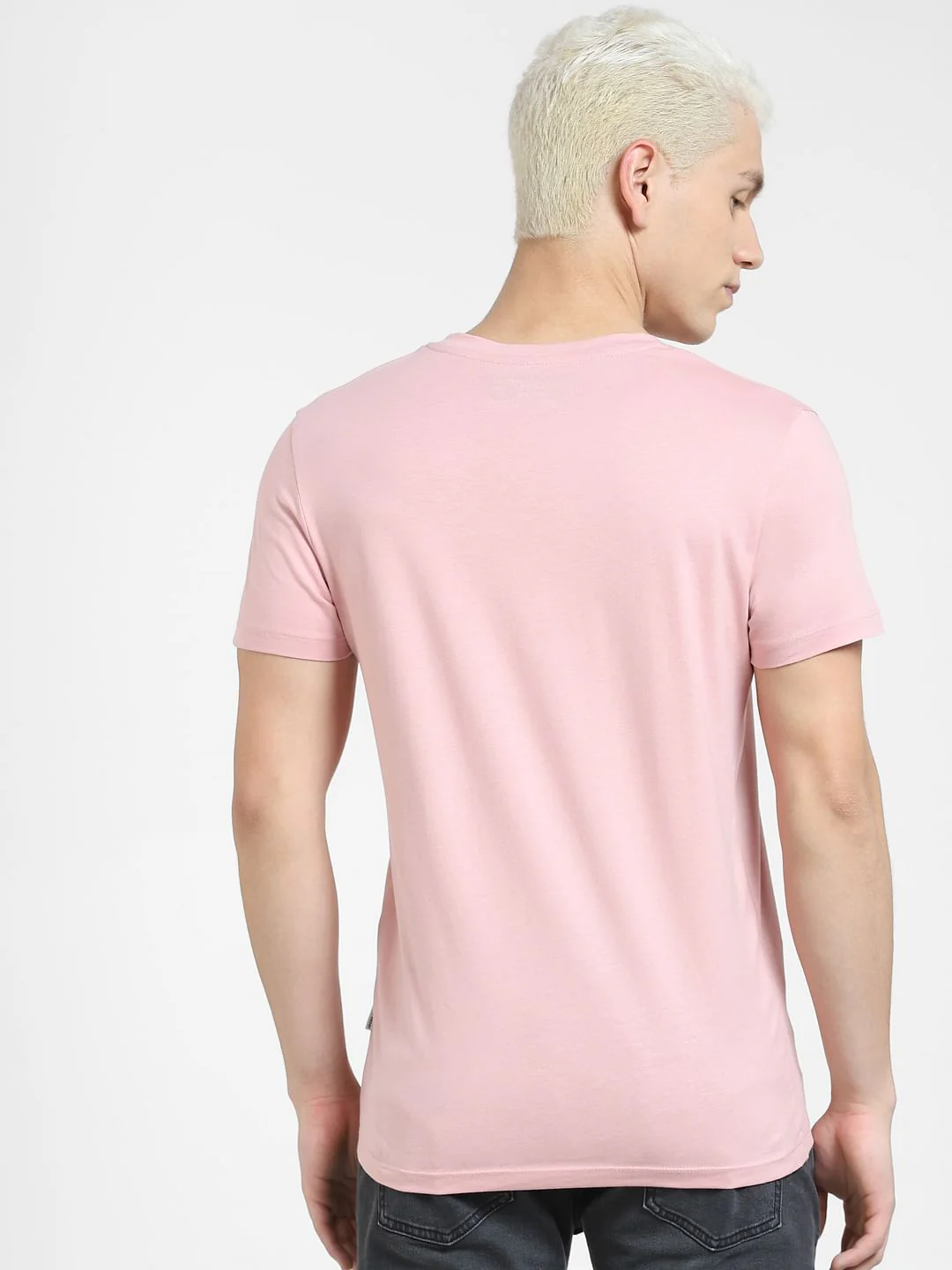 Pink 3D Print Crew Neck T-shirt - Image 4