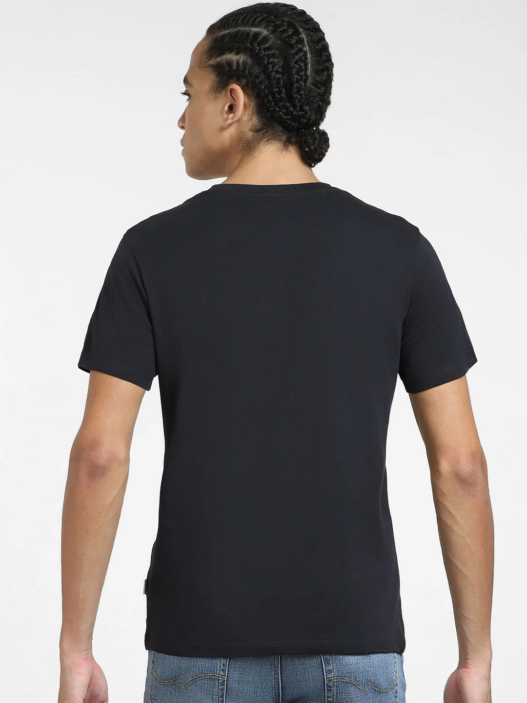Black Logo Print Crew Neck T-shirt - Image 4