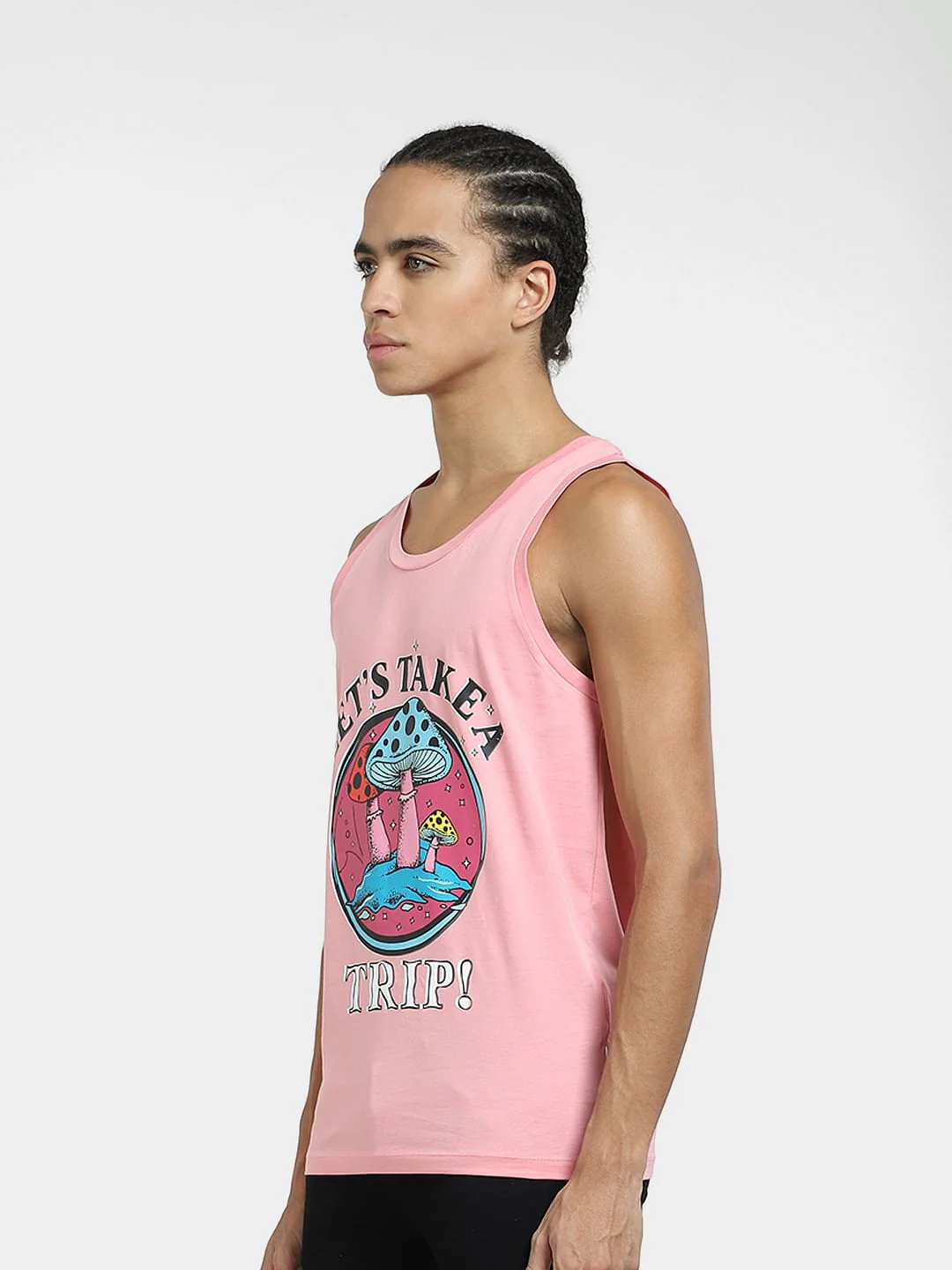 Pink Printed Cotton Vest - Image 3