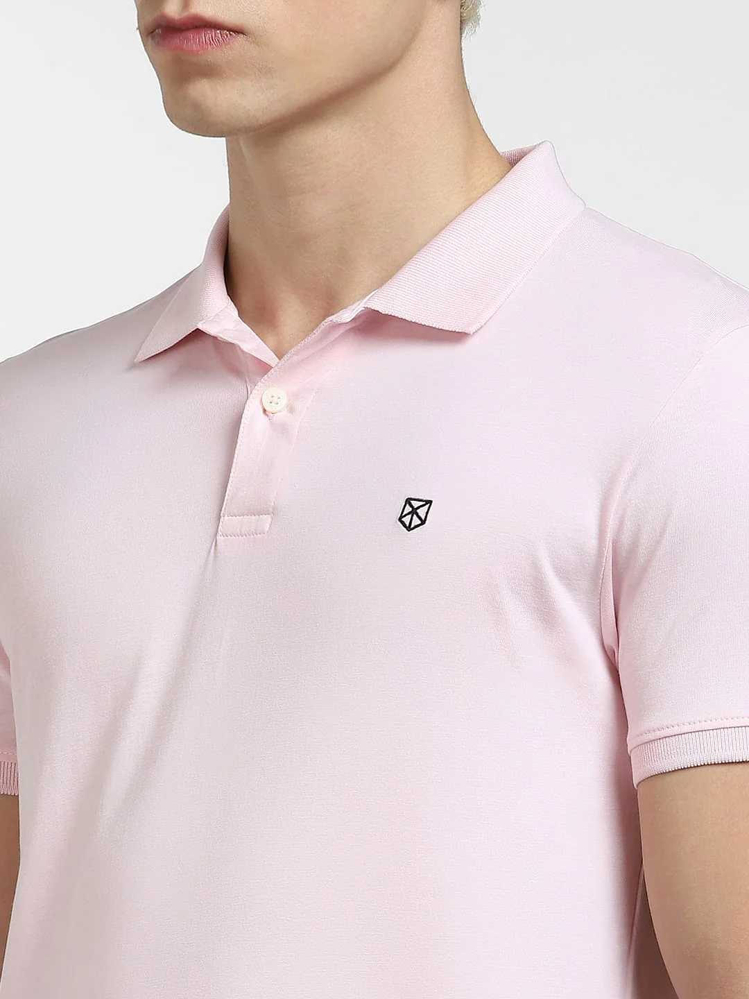 Pink Printed Polo Neck T-shirt - Image 5