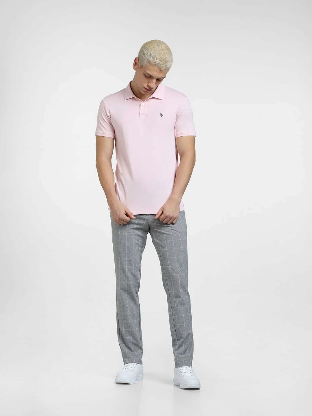 Pink Printed Polo Neck T-shirt - Image 6