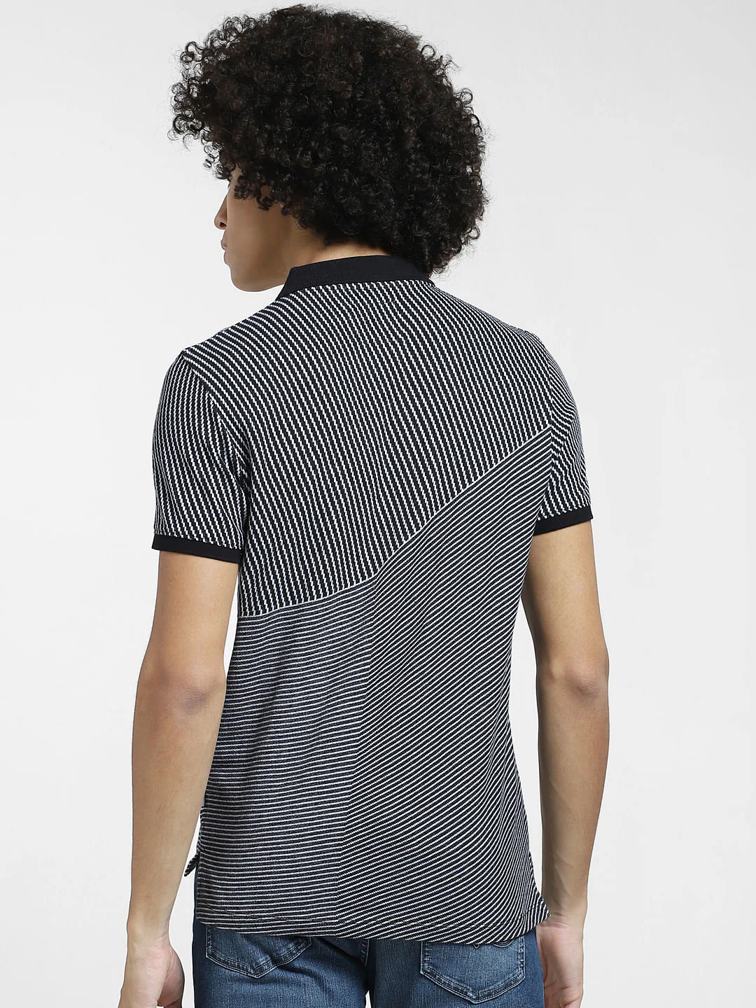 Black All Over Print Polo T-shirt - Image 4