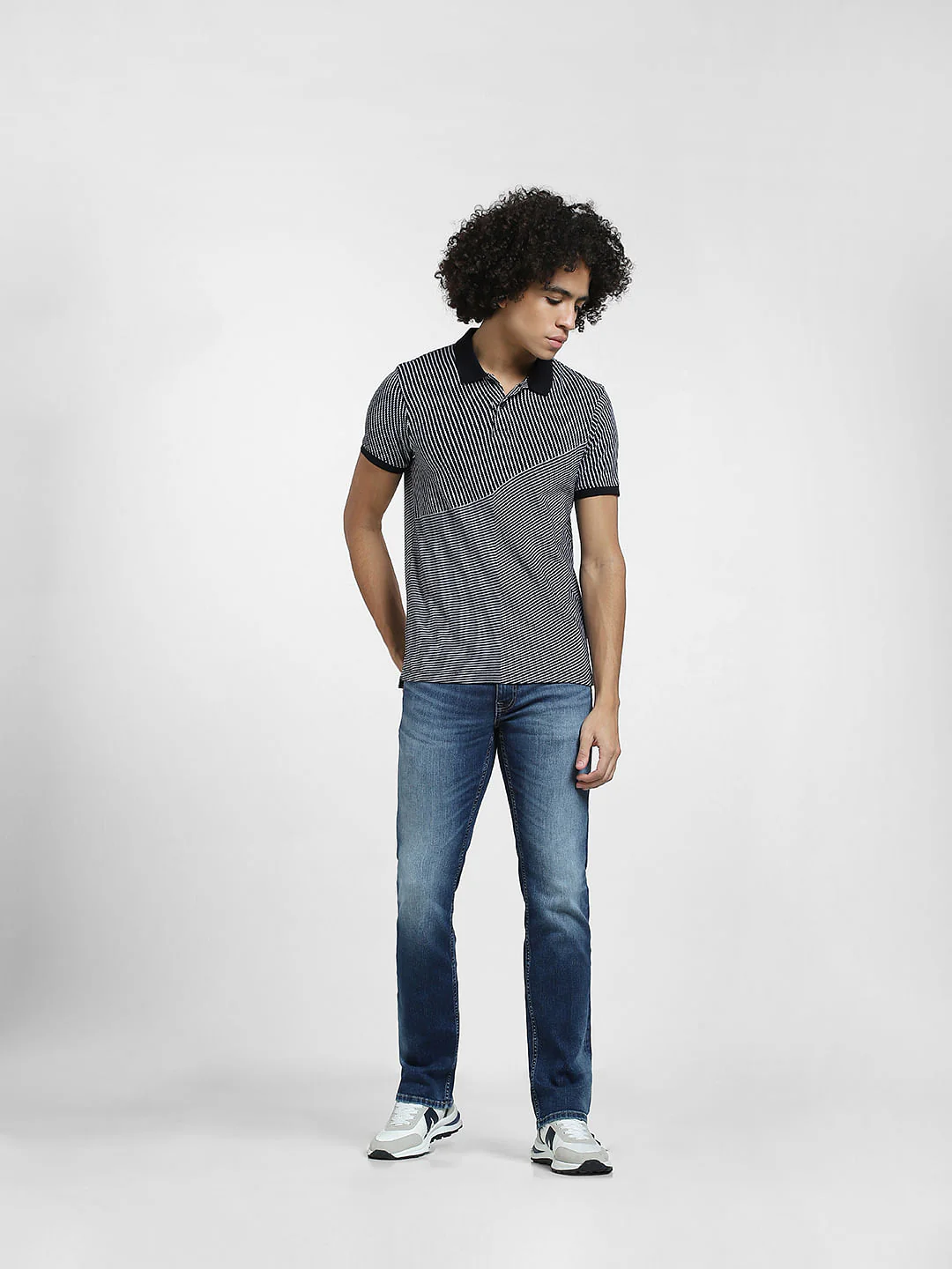Black All Over Print Polo T-shirt - Image 6