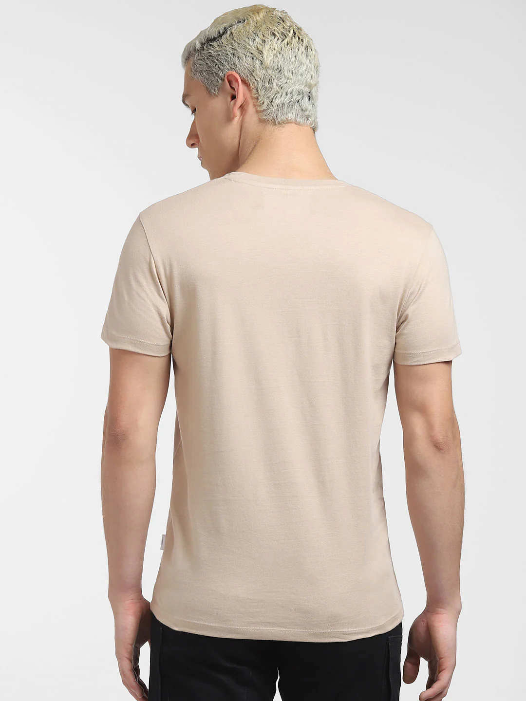 Brown Graphic Print Crew Neck T-shirt - Image 4