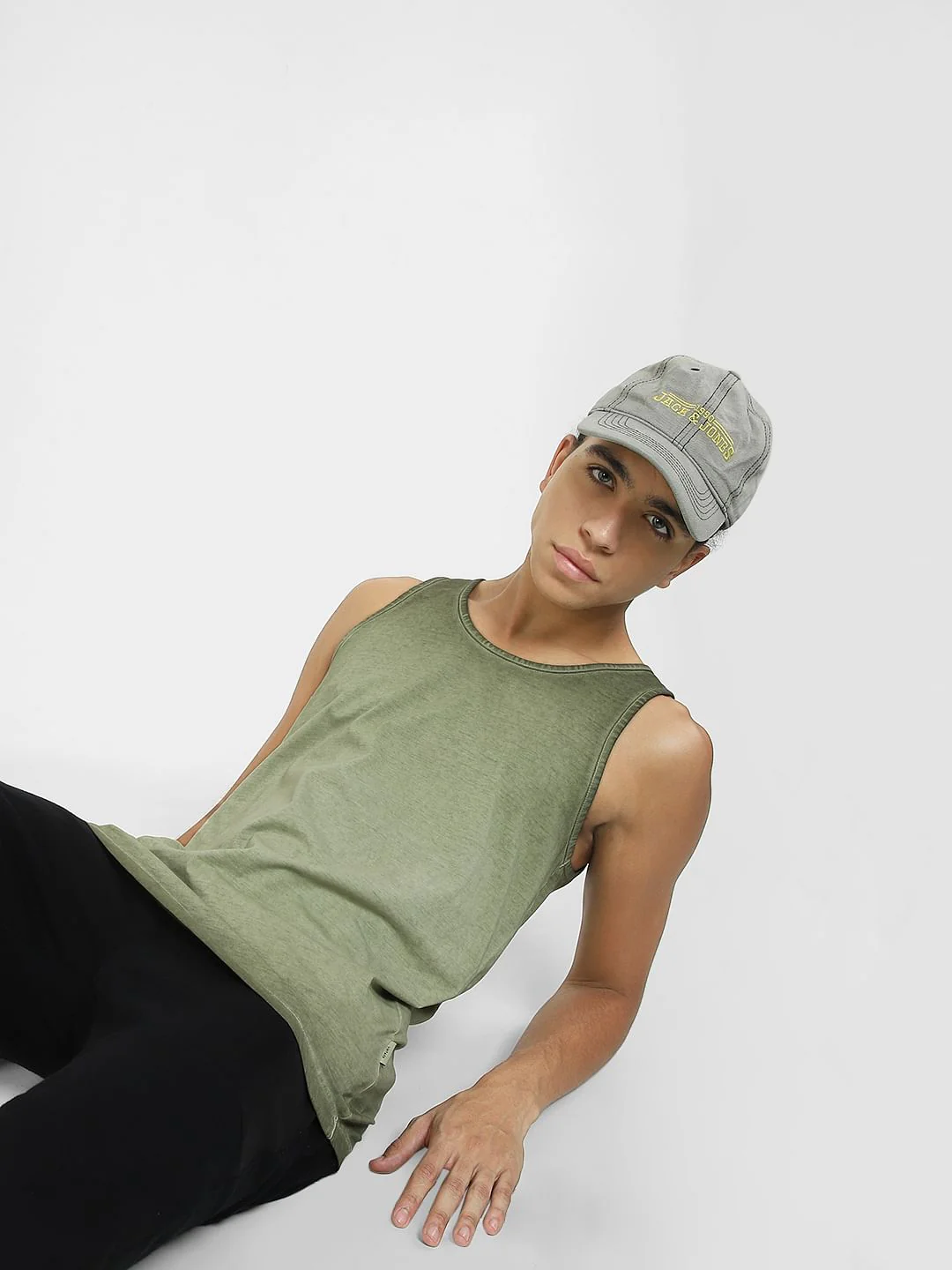 Green Washed Cotton Vest