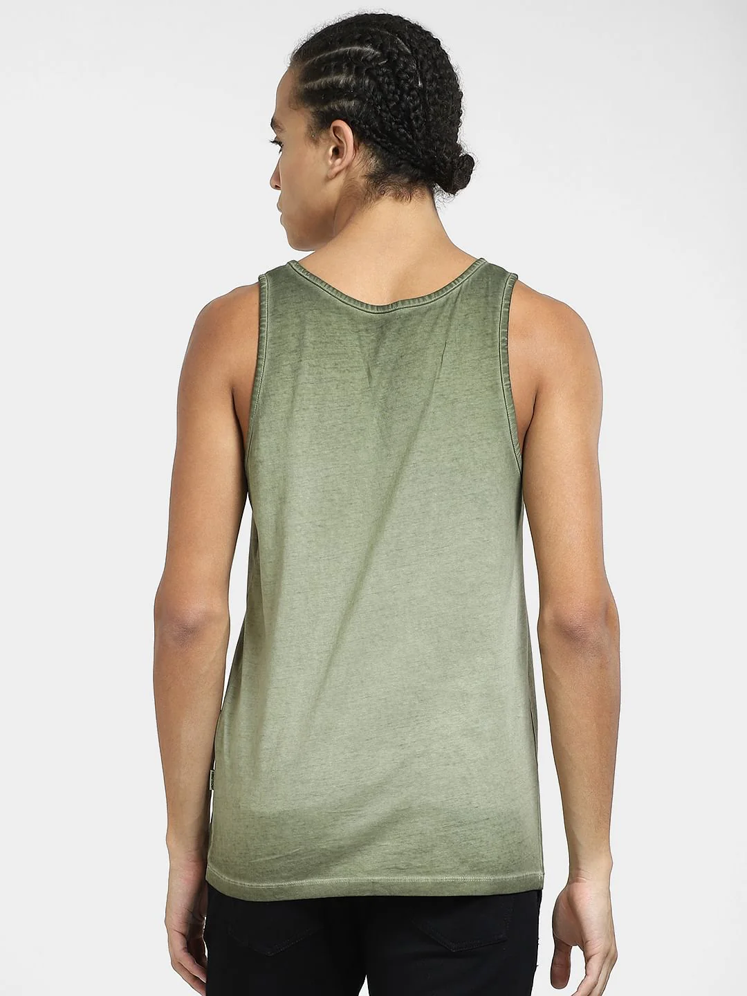 Green Washed Cotton Vest - Image 4