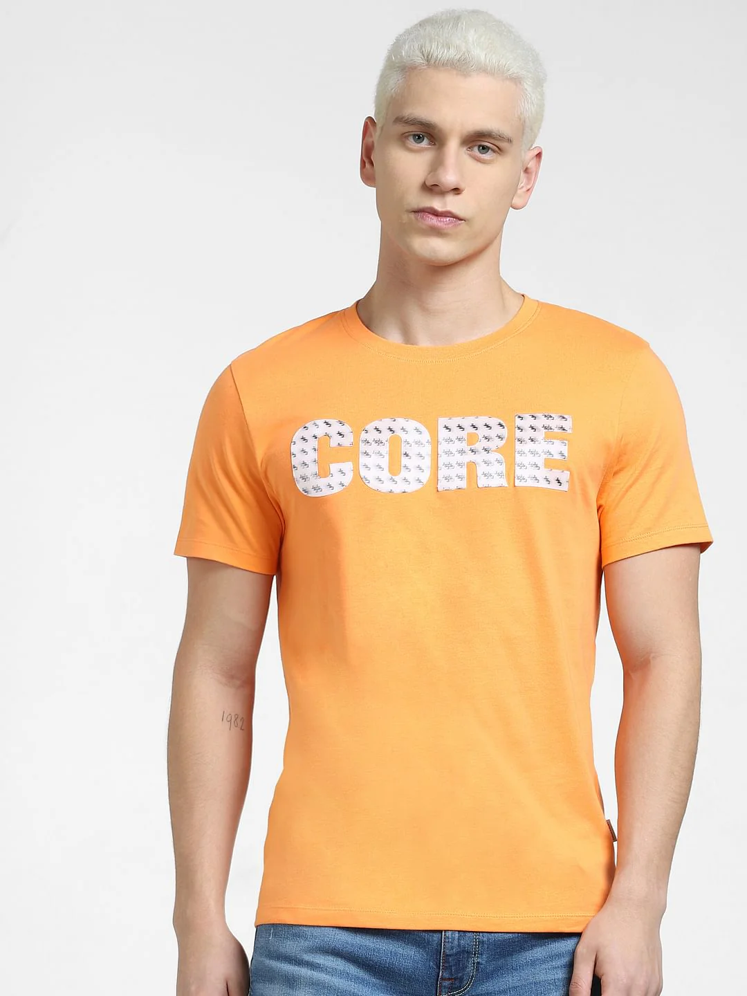 Orange Crew Neck T-shirt - Image 2