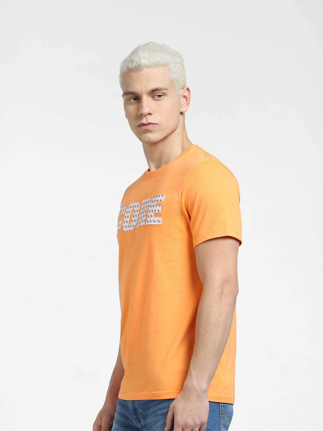 Orange Crew Neck T-shirt - Image 3