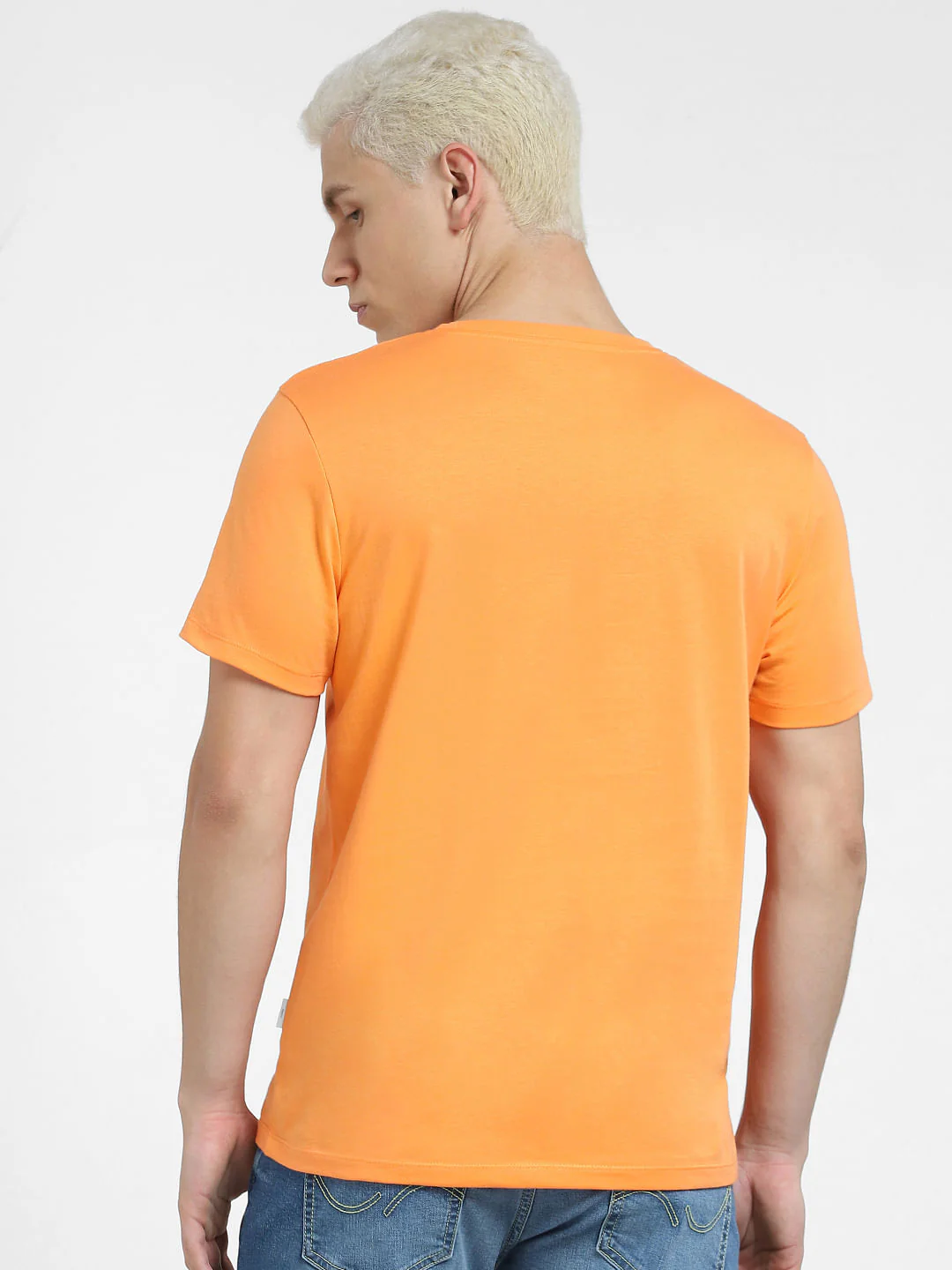 Orange Crew Neck T-shirt - Image 4