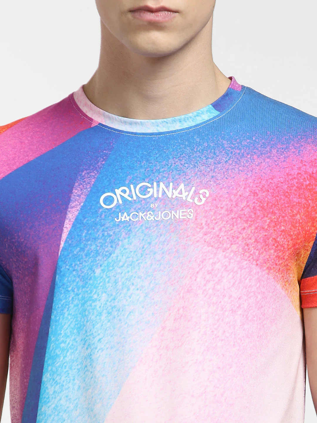 METAVERSE Blue Printed Crew Neck T-shirt - Image 5
