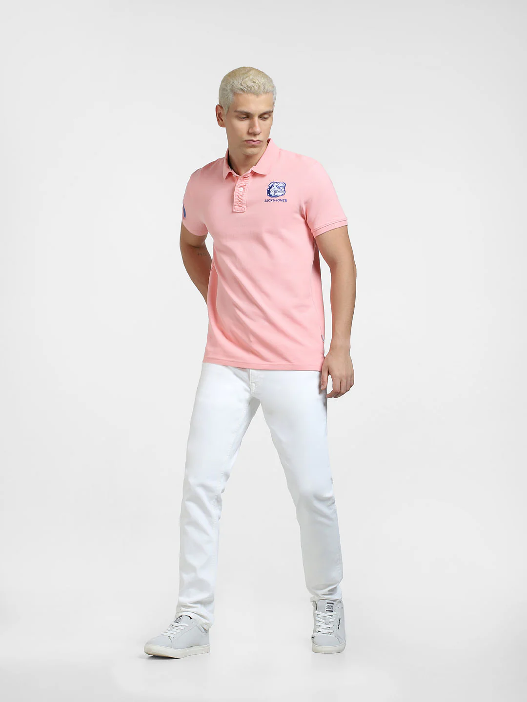 Pink Embroidered Logo Polo T-shirt - Image 6