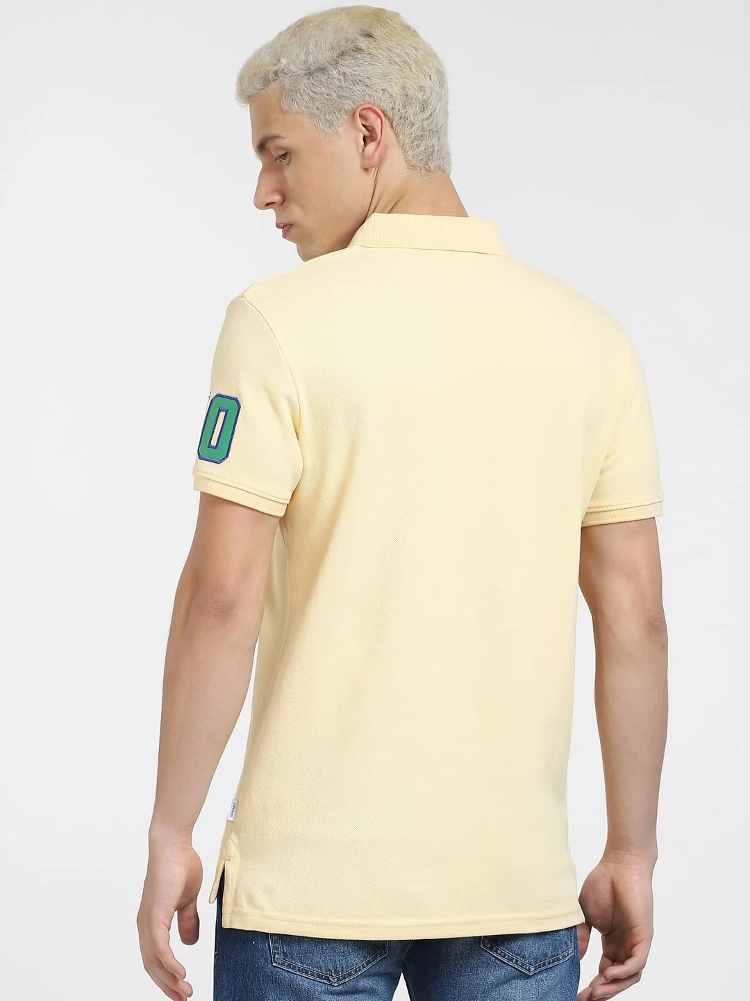 Yellow Embroidered Logo Polo T-shirt - Image 4