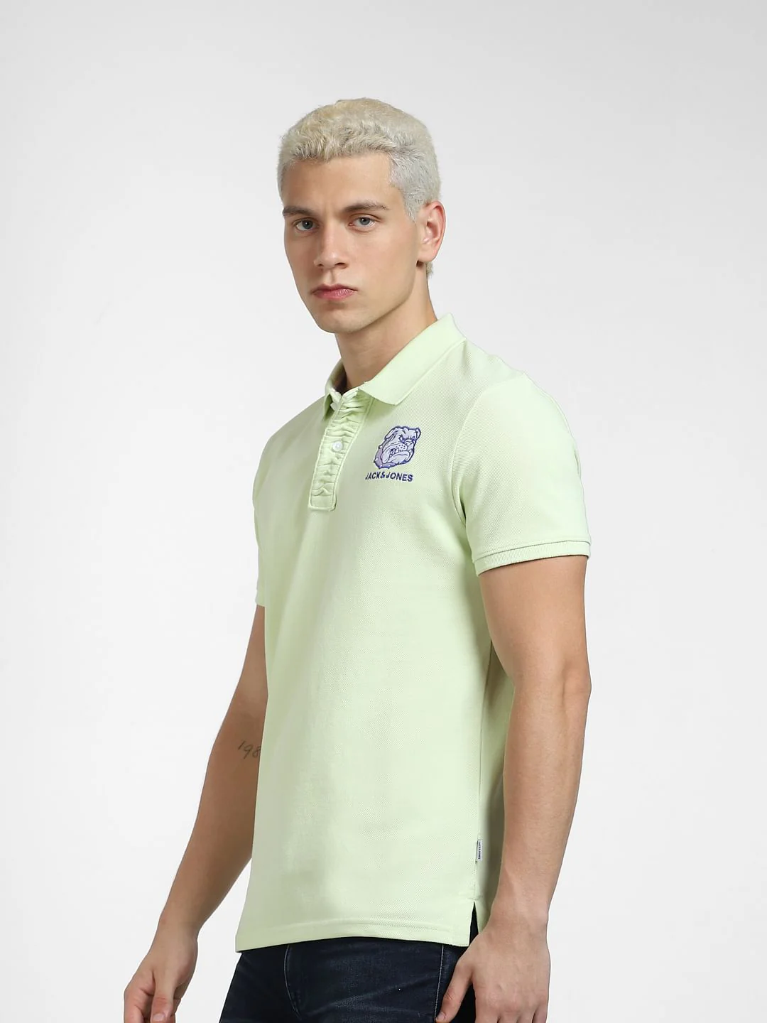 Green Embroidered Logo Polo T-shirt - Image 3