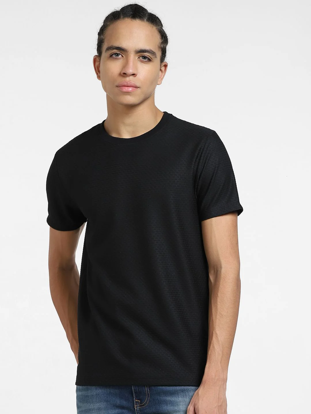 Black Crew Neck T-shirt - Image 2
