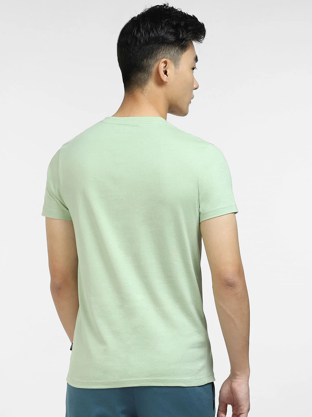 Green Printed Crew Neck T-shirt - Image 4
