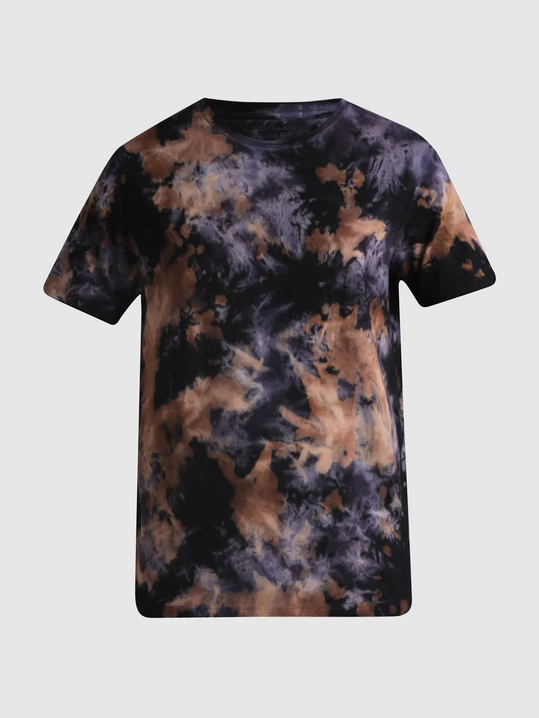 Black Tie-Dye Crew Neck T-shirt - Image 7