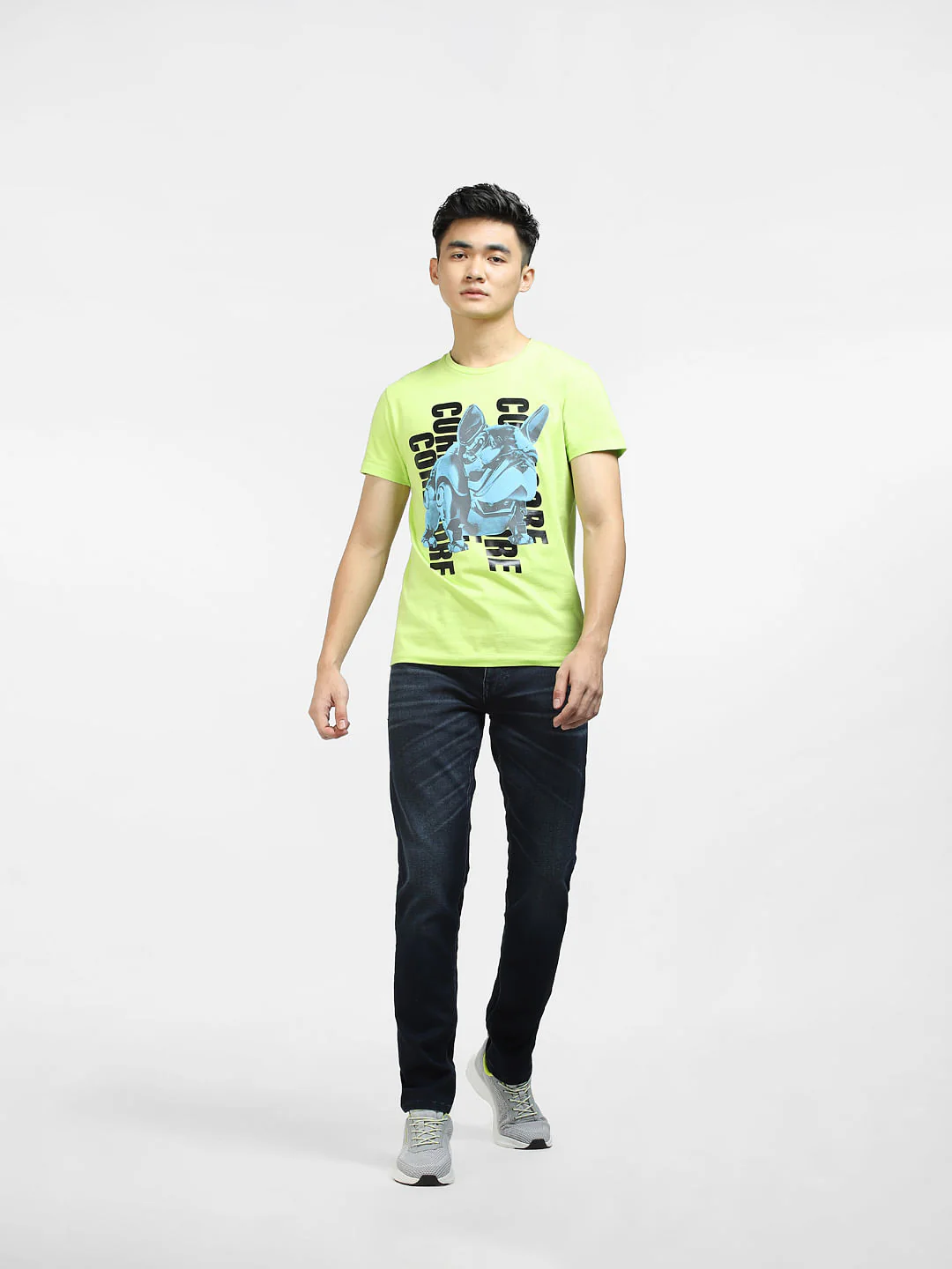 Green Graphic Print Crew Neck T-shirt - Image 6