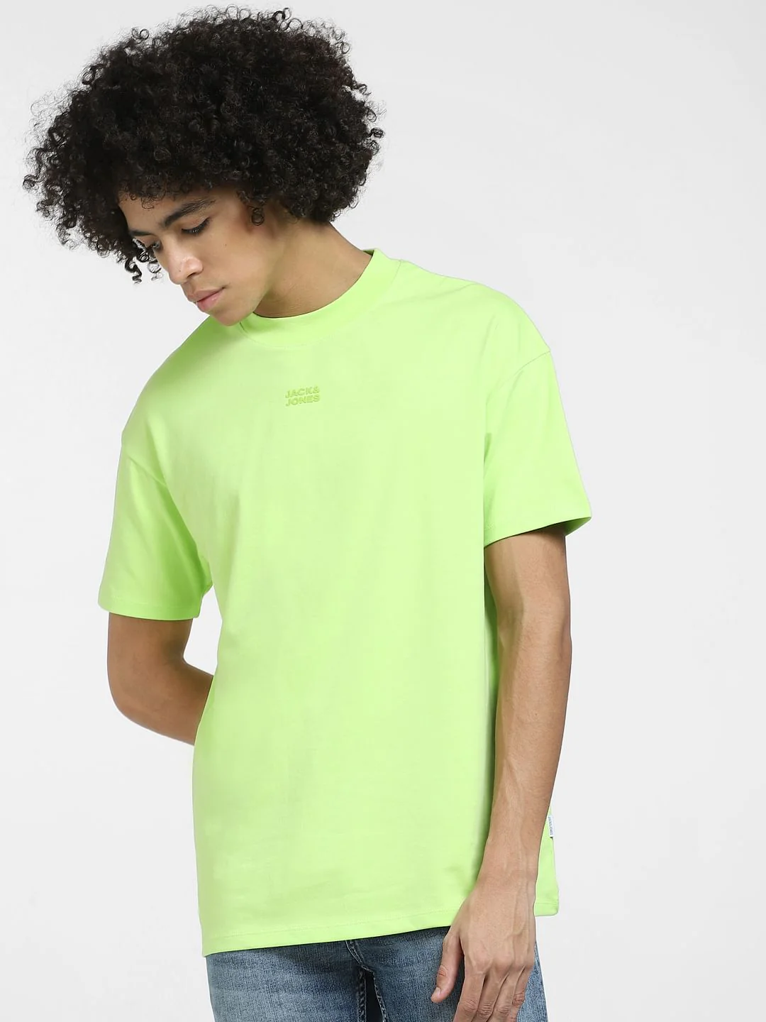 Lime Green Crew Neck T-shirt - Image 2
