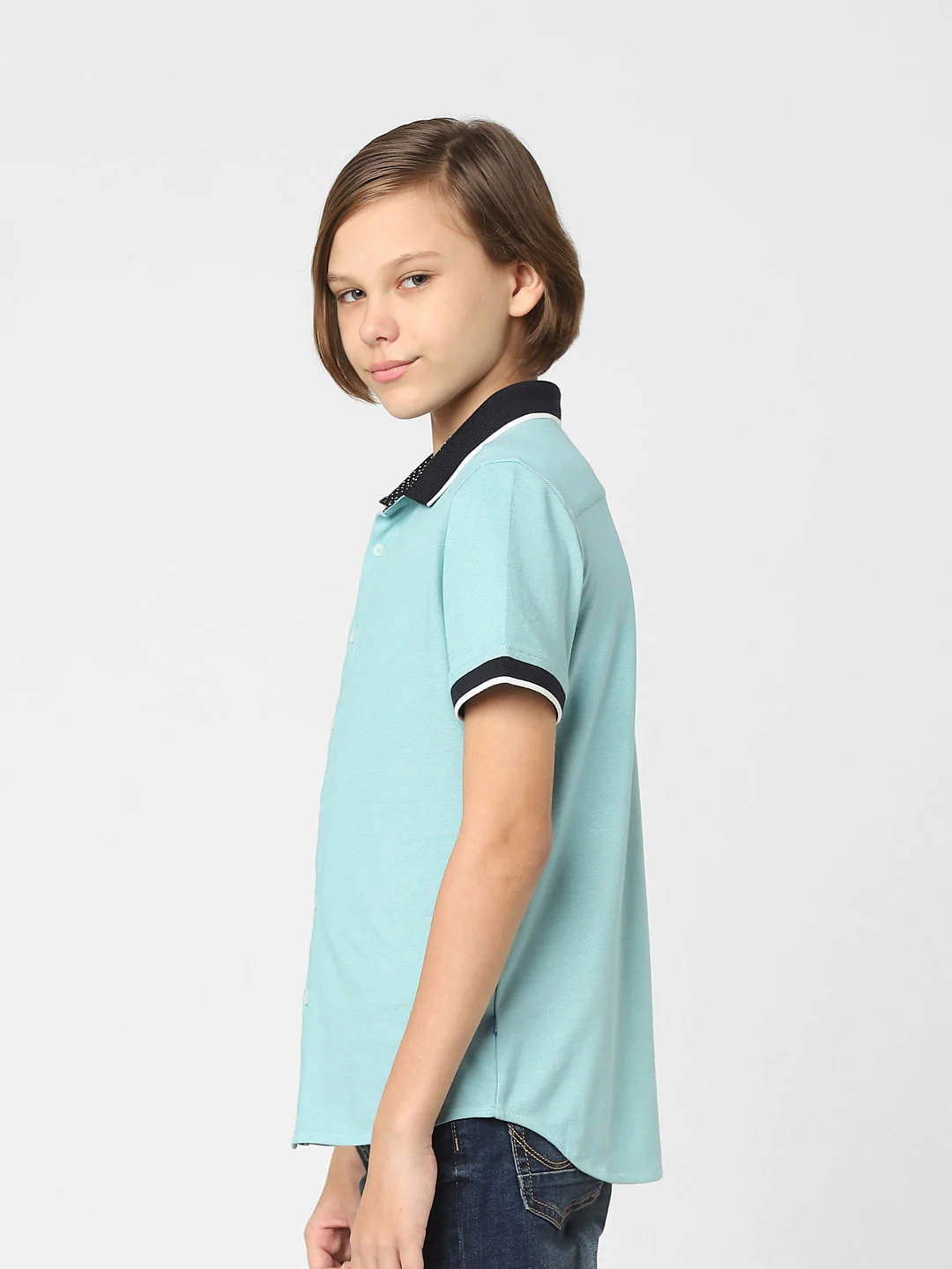 Boys Blue Short Sleeves Shirt - Image 3