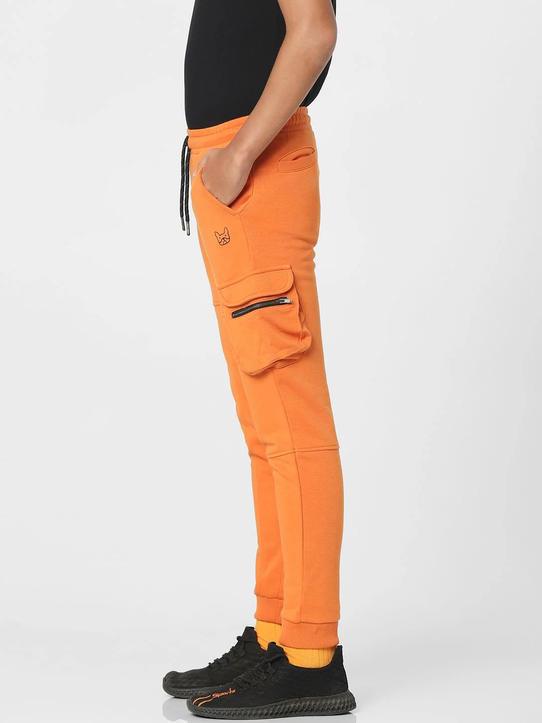 Orange Mid Rise Sweatpants - Image 3