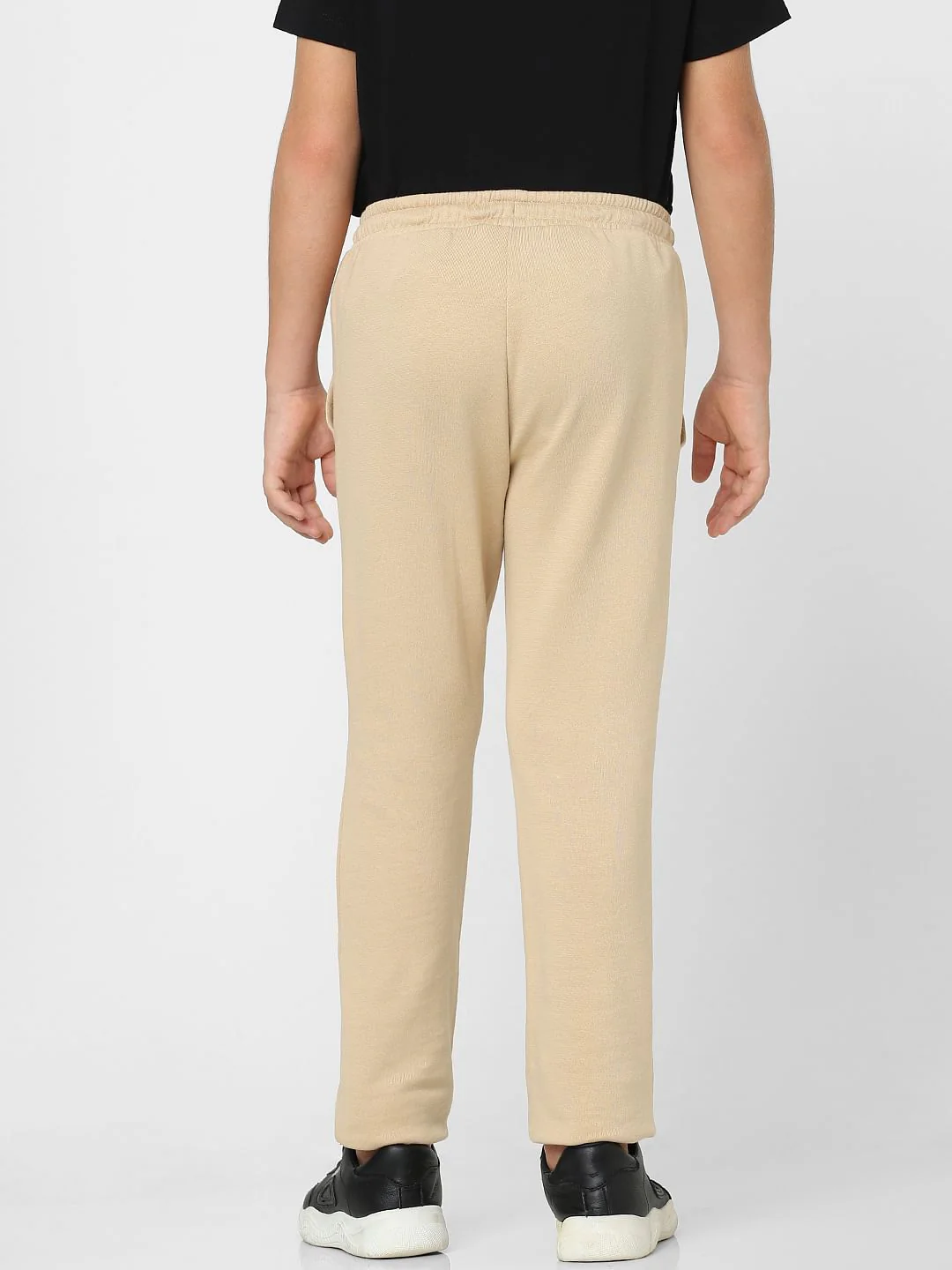 Boys Beige Mid Rise Sweatpants - Image 4