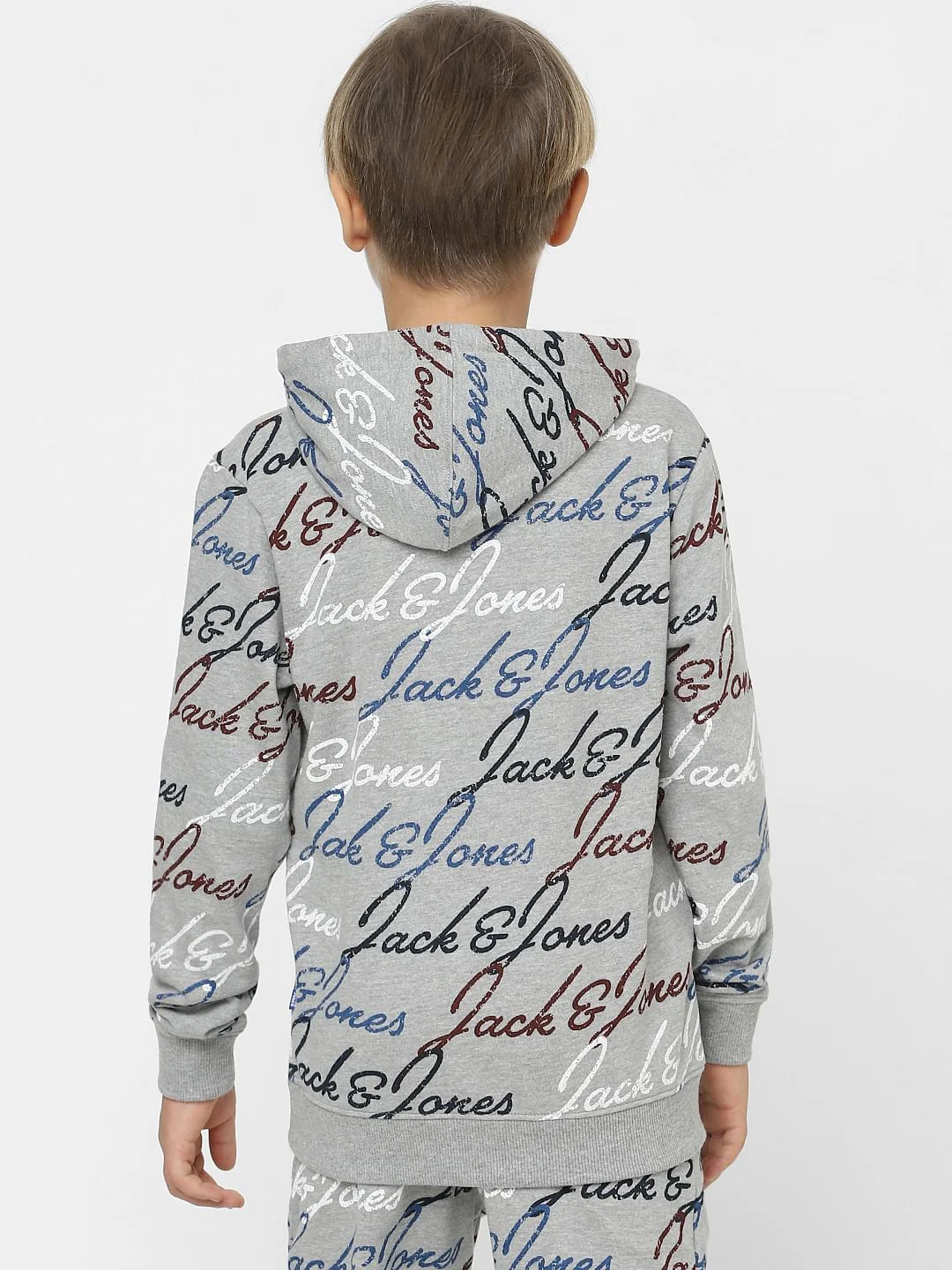 Boys Grey Logo Print Co-ord Sweatshirt - Image 4