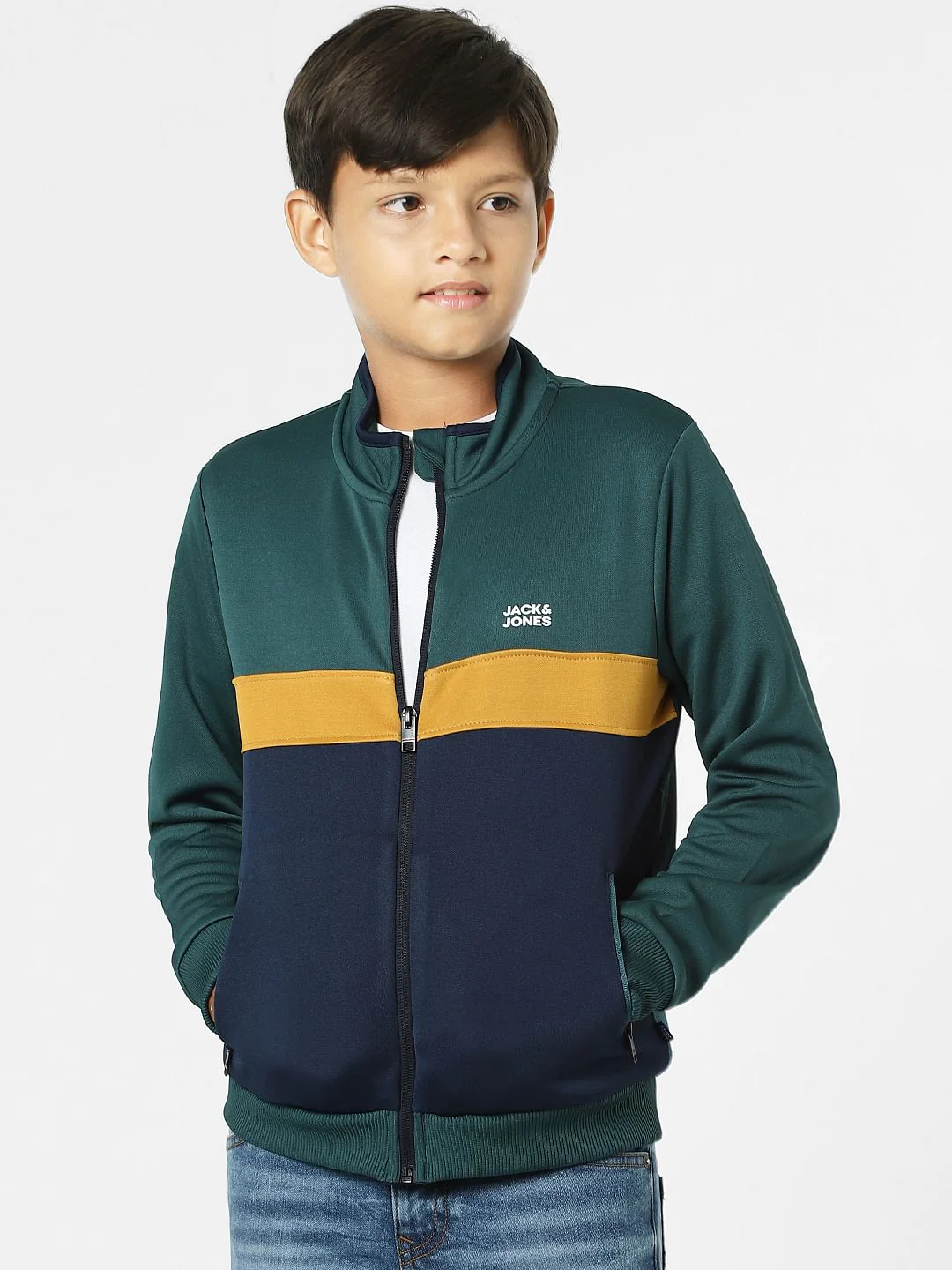 Dark Green Zip-Up Sweatshirt - Image 2