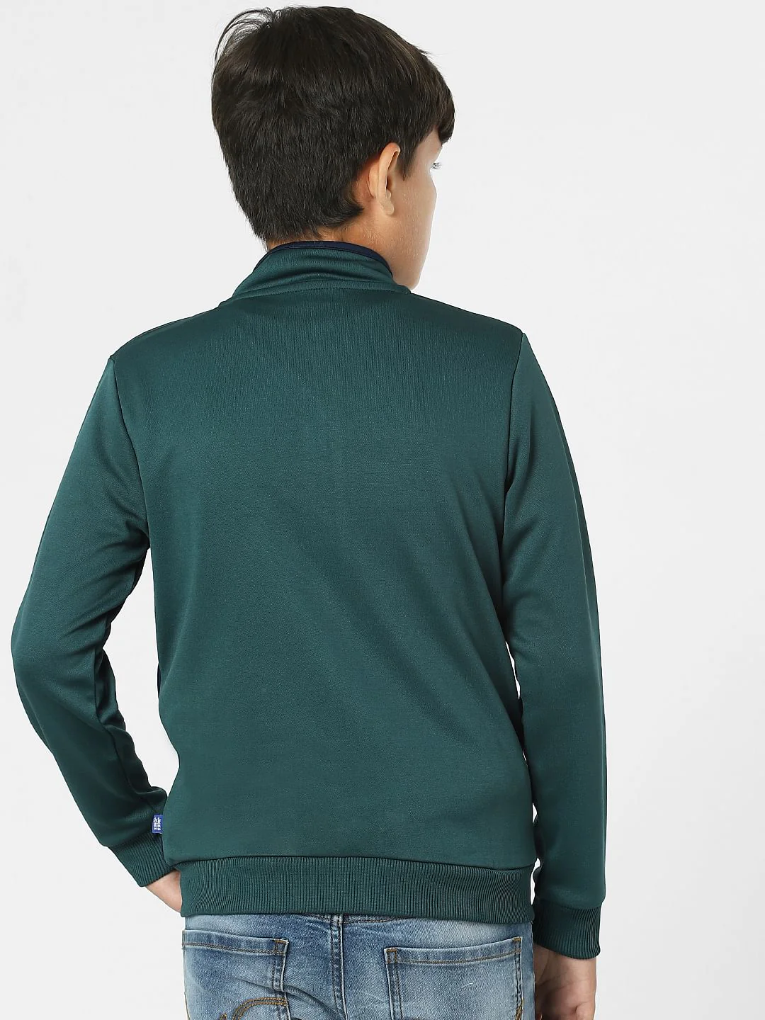 Dark Green Zip-Up Sweatshirt - Image 4