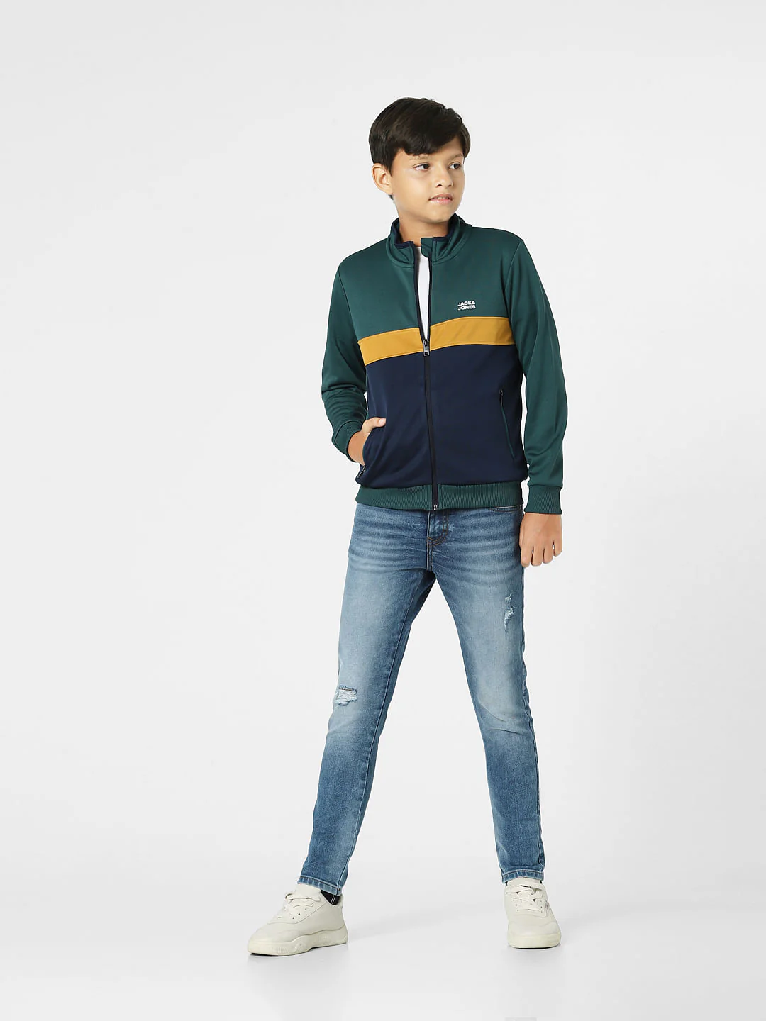 Dark Green Zip-Up Sweatshirt - Image 6