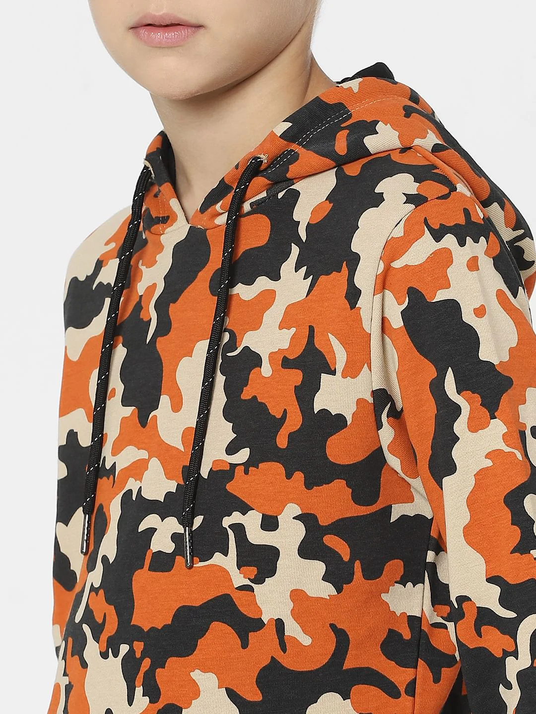 Boys Orange Camo Print Sweatshirt - Image 5