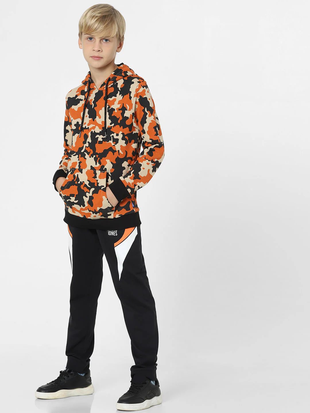 Boys Orange Camo Print Sweatshirt - Image 6
