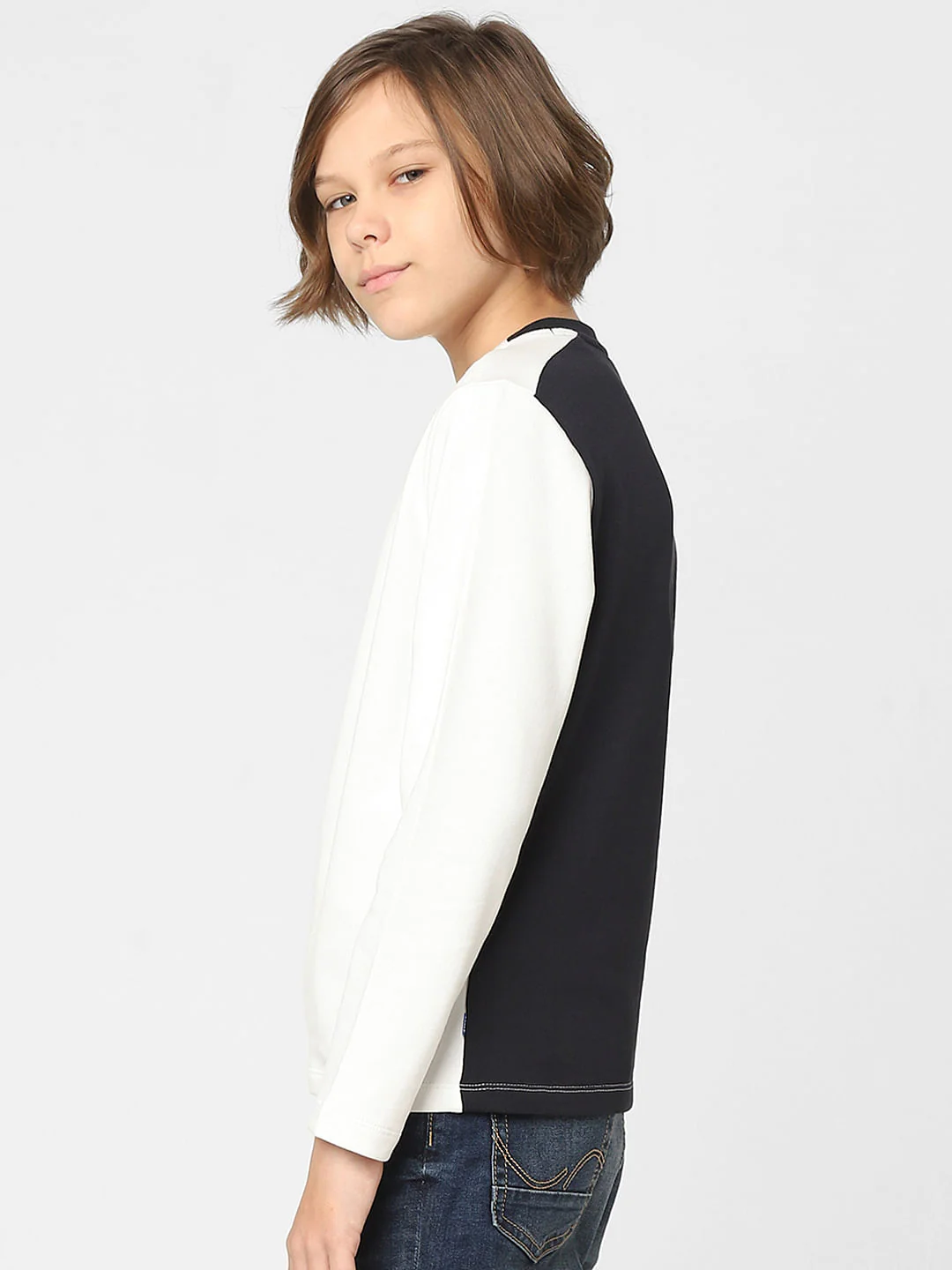 Boys White Logo Print Sweatshirt - Image 3