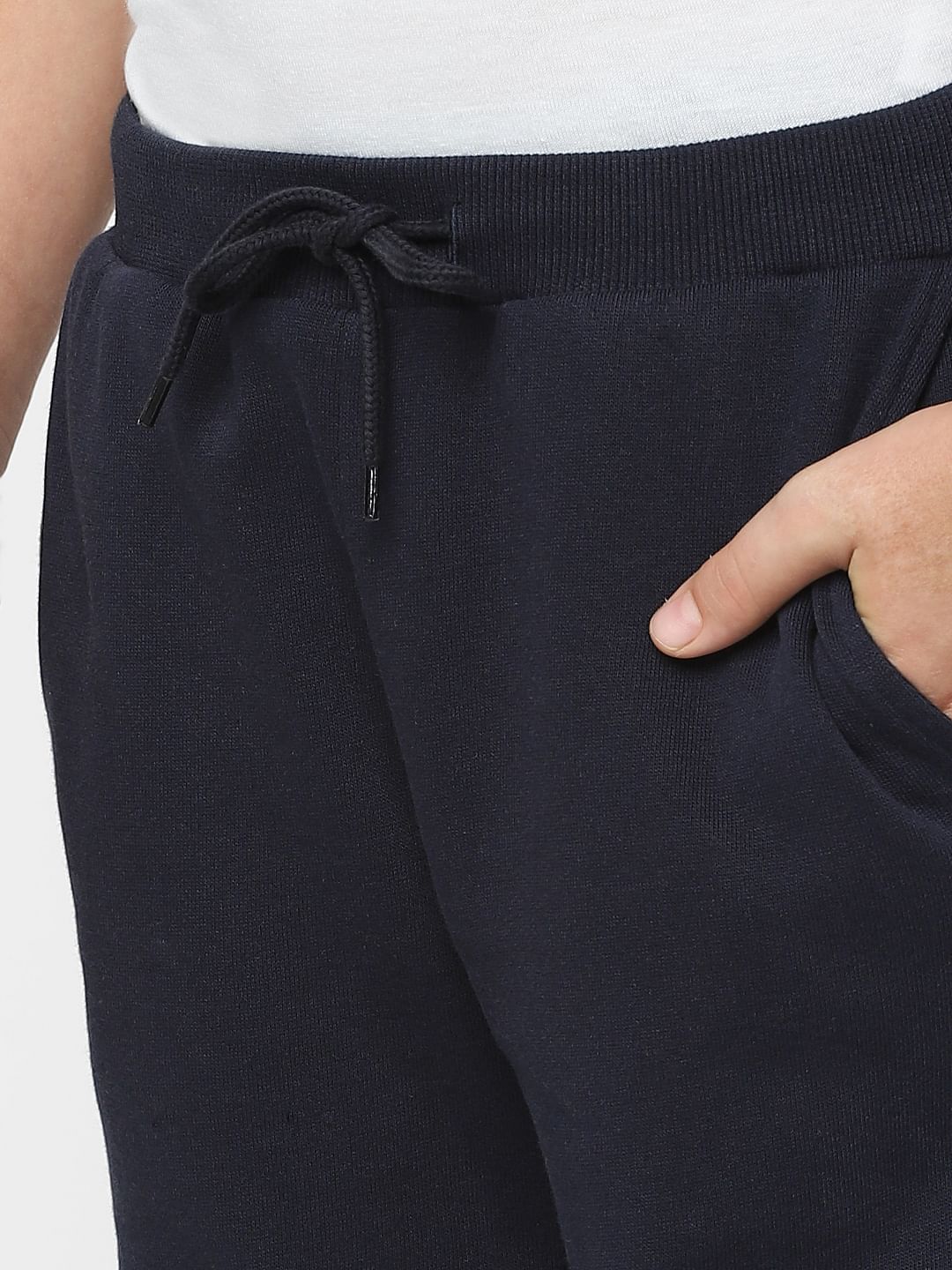 Boys Navy Blue Mid Rise Sweat-Joggers - Image 5