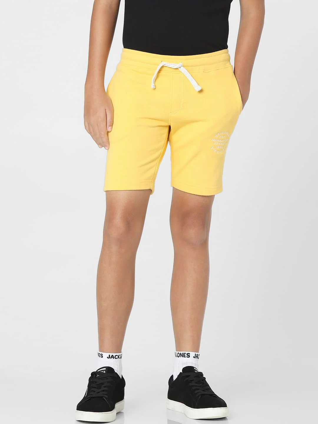 Yellow Mid Rise Sweatshorts - Image 2