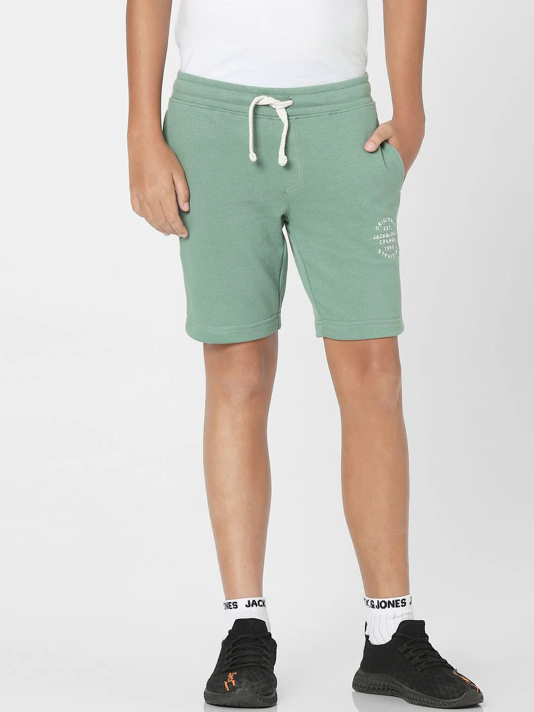 Green Mid Rise Sweatshorts - Image 2