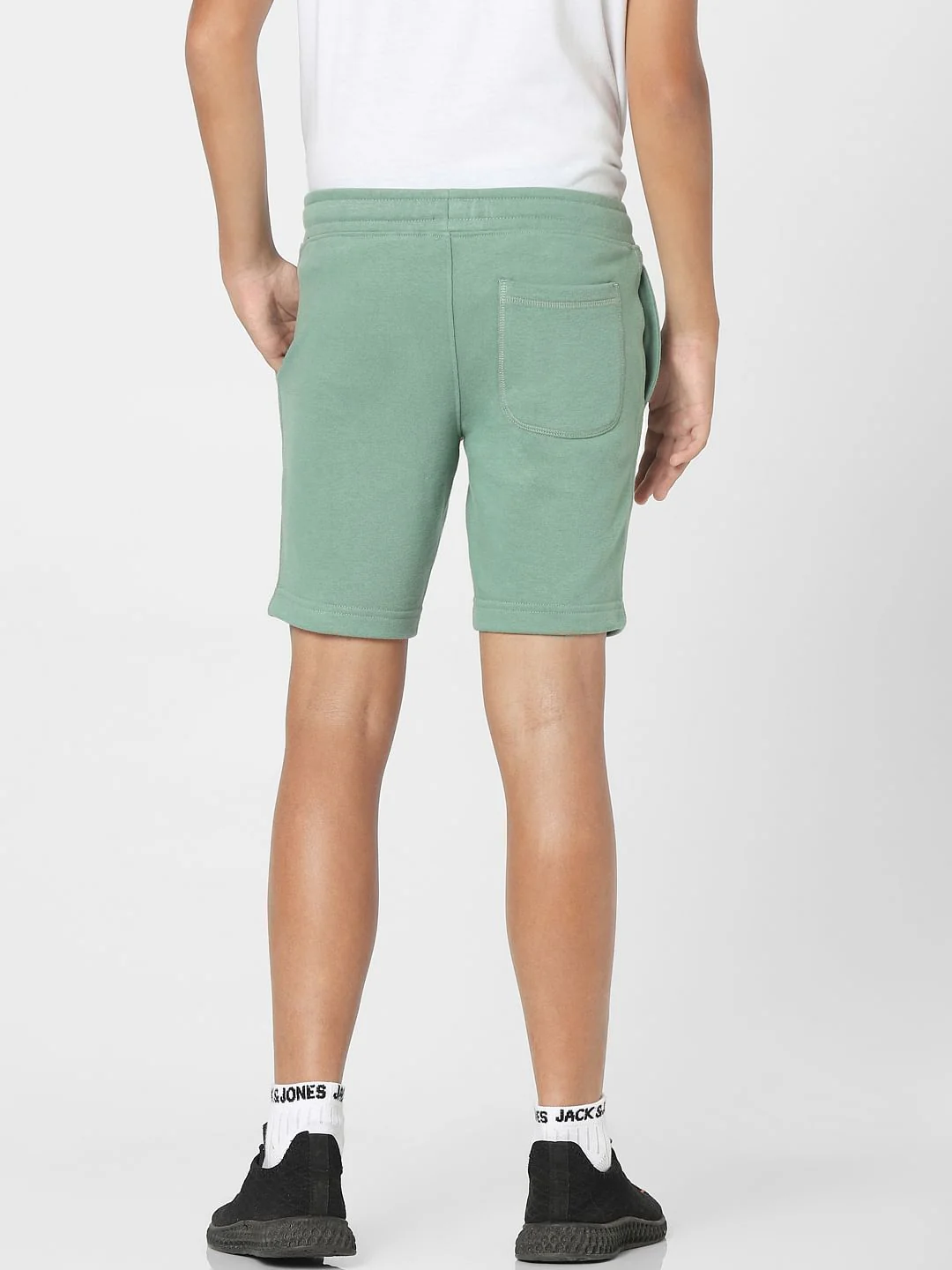 Green Mid Rise Sweatshorts - Image 4