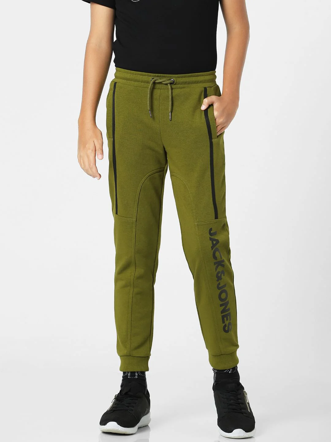 Dark Green Mid Rise Sweatpants - Image 2