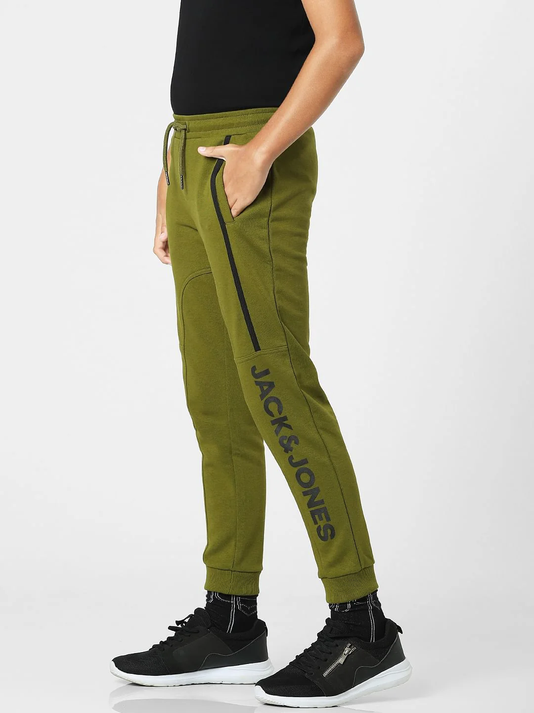 Dark Green Mid Rise Sweatpants - Image 3