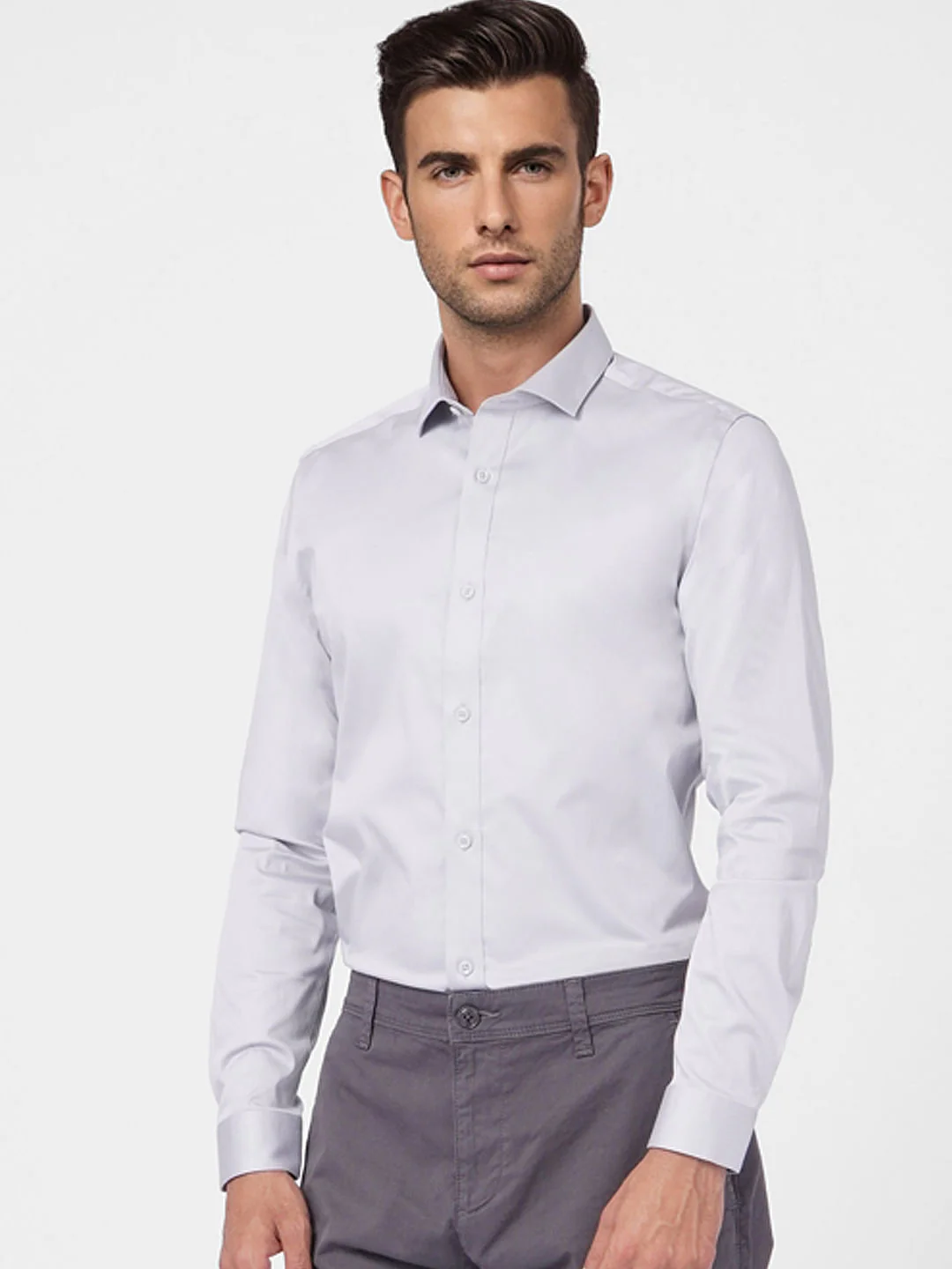 Light Grey Full Sleeves Shirt - Image 2
