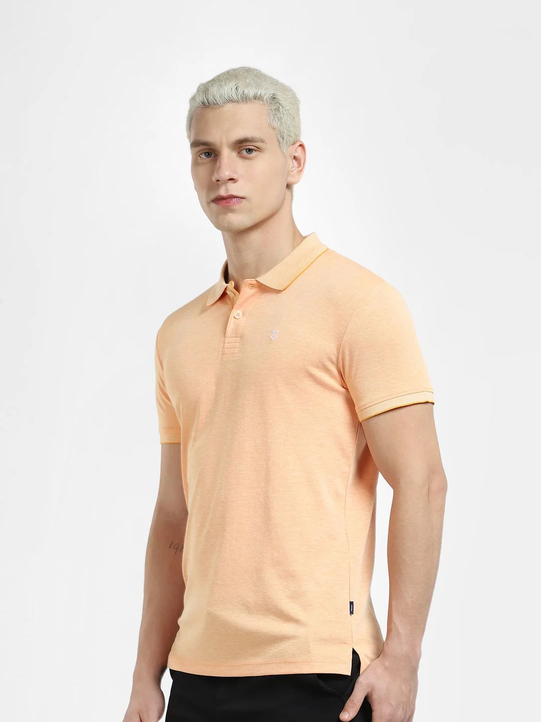 Orange Polo Neck T-shirt - Image 3