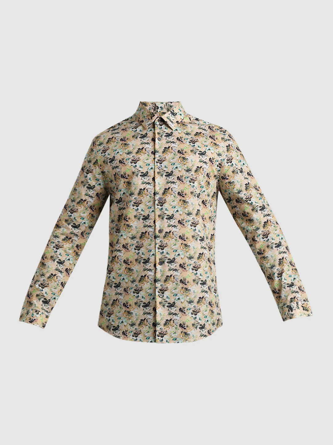 Yellow Floral Full Sleeves Shirt - Image 7