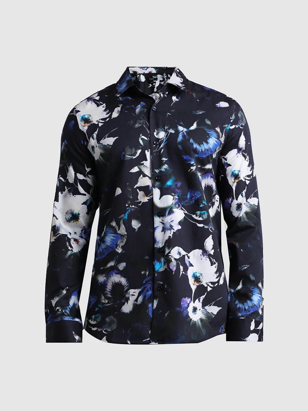 Black Floral Print Full Sleeves Shirt - Image 7