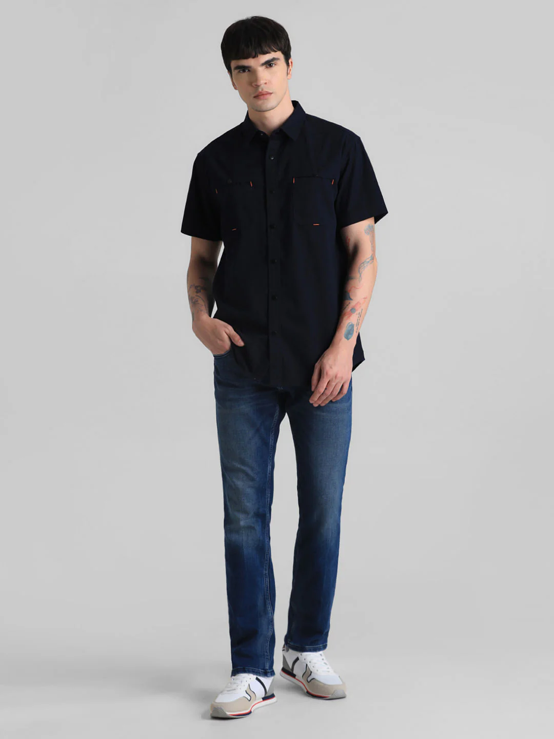 Dark Blue Short Sleeves Shirt - Image 6