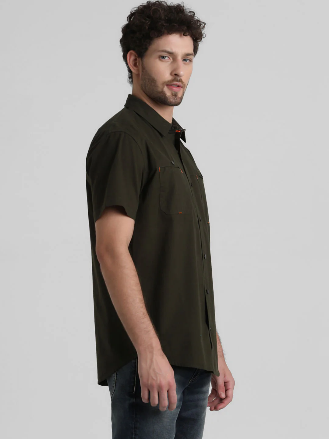 Green Cut & Sew Short Sleeves Shirt - Image 3