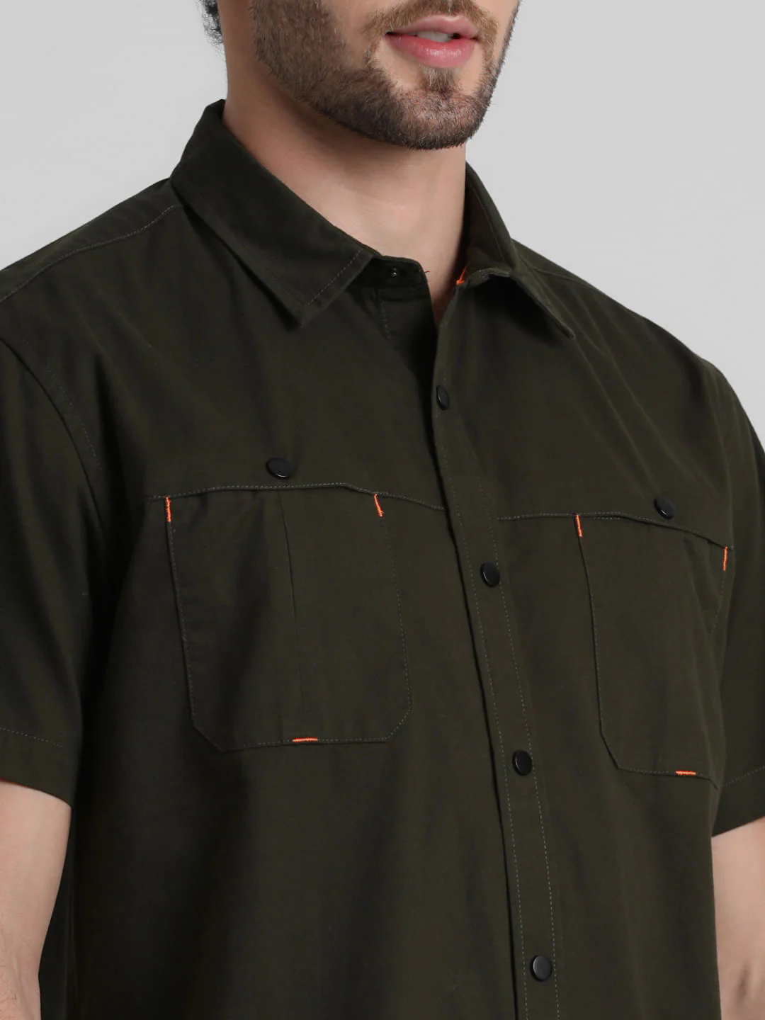 Green Cut & Sew Short Sleeves Shirt - Image 5