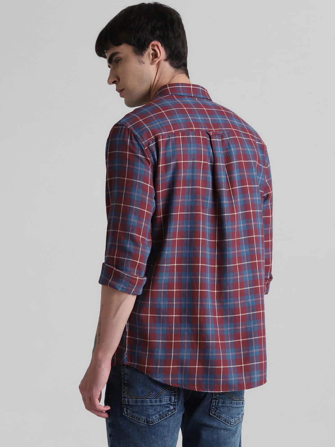 Red Check Full Sleeves Shirt - Image 4