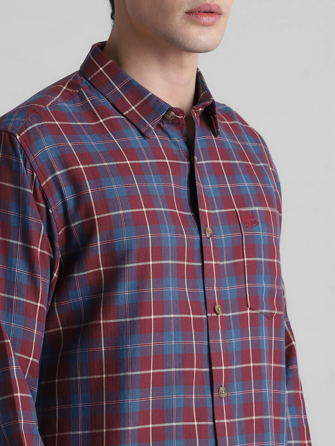 Red Check Full Sleeves Shirt - Image 5